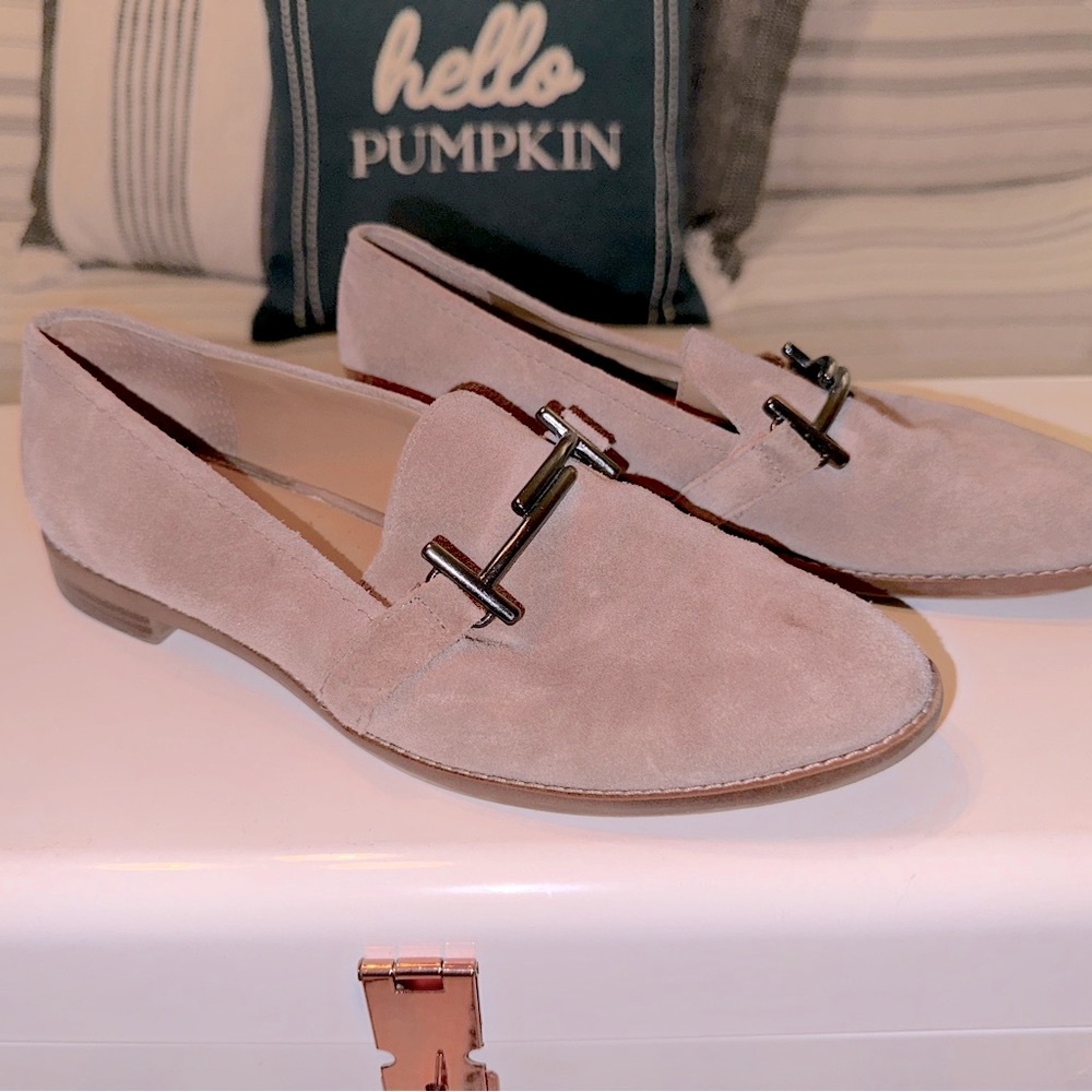 Franco Sarto Tan Suede Loafers